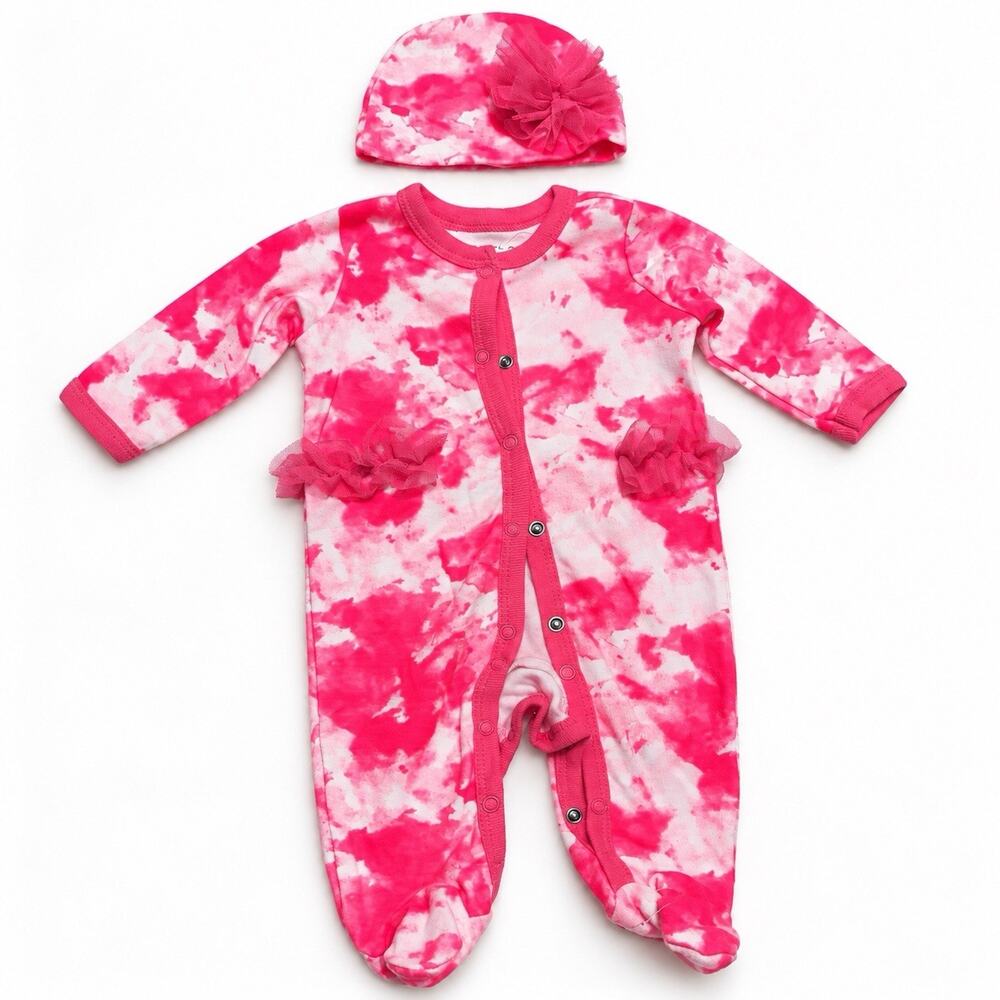 We Play Pink Boutique One Piece Size 0 To 3 Months With Ruffles Around Waist